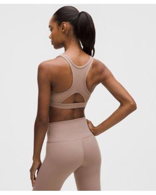 lululemon athletica Brown – Wunder Train Mesh-Back Sports Bra Medium Support, B/C Cup – – Size 6