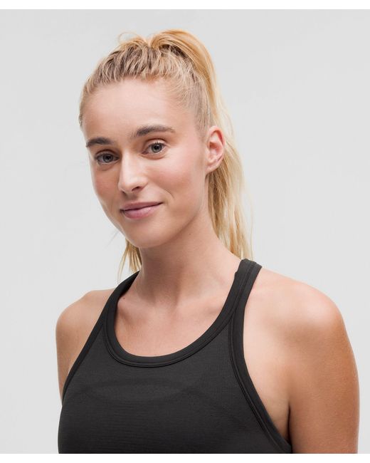 lululemon athletica Black Swiftly Tech Cropped Racerback Tank Top 2