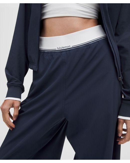 lululemon athletica Blue Swift High-Rise Wide-Leg Pant