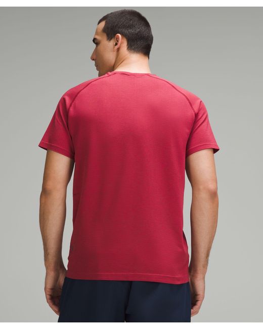 lululemon athletica Red Metal Vent Tech Short-sleeve Shirt