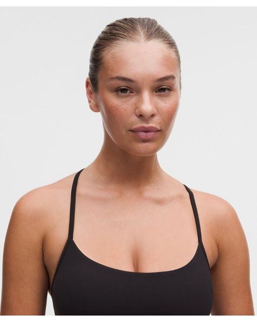 lululemon athletica Black Flow Y Bra Light Support, C/D Cup