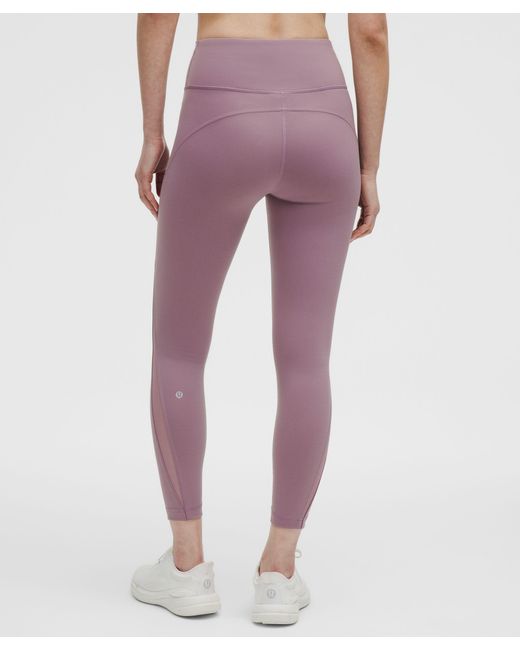 lululemon athletica Purple Wunder Train Mesh Panel High-Rise Leggings 25"