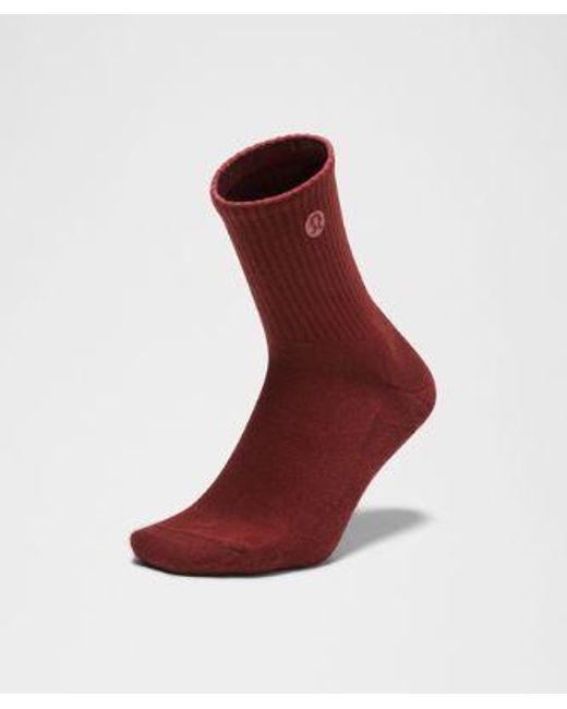 lululemon athletica Red Daily Essential Quarter Socks