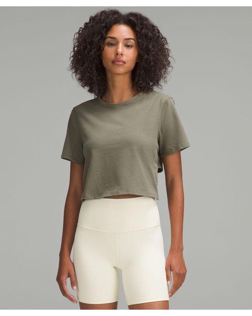 lululemon athletica Green Tie-Hem Heavyweight Cotton T-Shirt