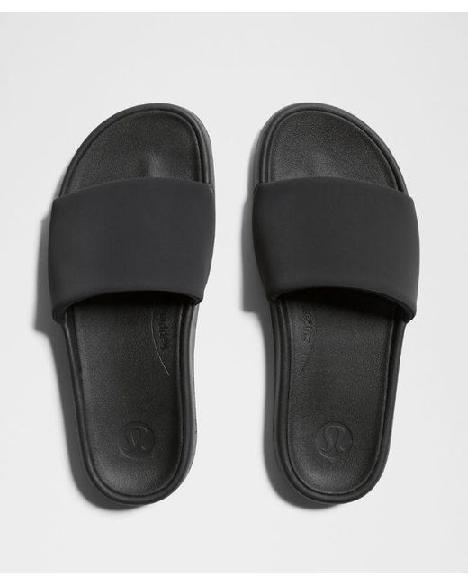 lululemon athletica Restfeel Slides - Color Black/grey - Size 10