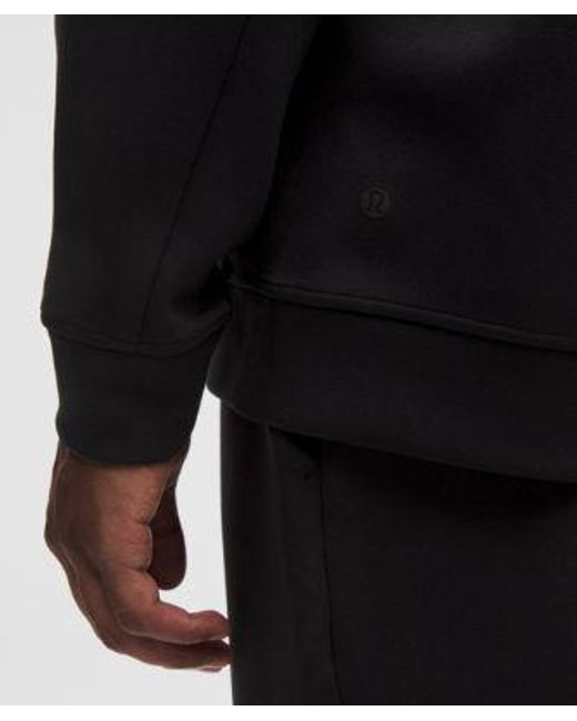 lululemon athletica Black – Smooth Spacer Classic-Fit Crew Sweatshirt – – Size Medium for men