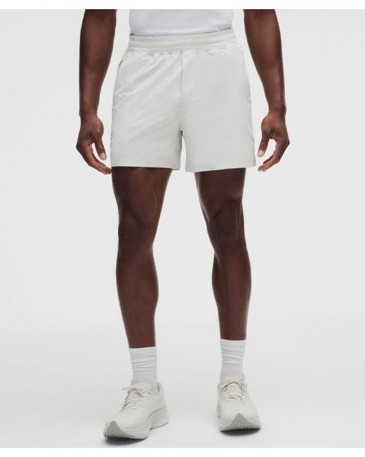 lululemon athletica White Pace Breaker Linerless Short 5" for men