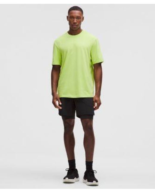 lululemon athletica Black License To Train Lined Short 7" for men