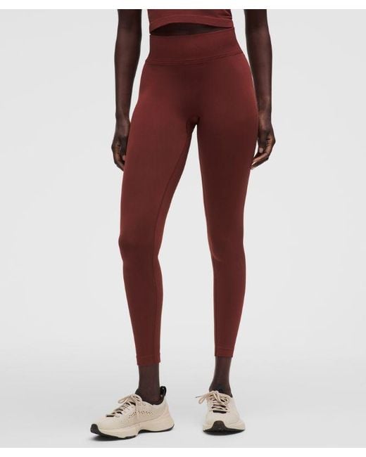 lululemon athletica Red – Get Low High-Rise Training Tight Leggings – 25" – /Burgundy – Size 4