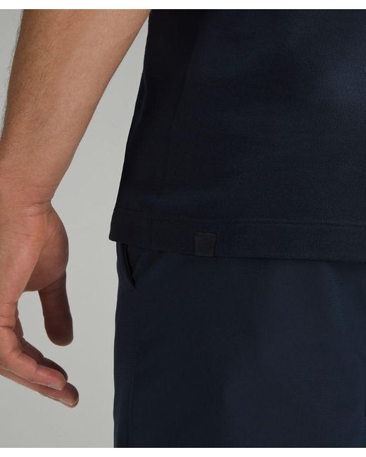 lululemon athletica Blue – Classic-Fit Pique Short-Sleeve Polo Shirt – – for men