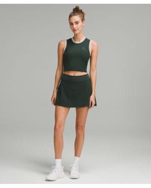 lululemon athletica Green Varsity Scoop-Neck Cropped Tennis Tank Top Medium Support, B/C Cup