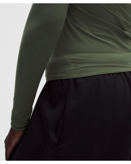 lululemon athletica Green Wundermost Ultra-Soft Nulu Crewneck Long-Sleeve Shirt