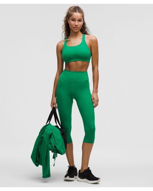 lululemon athletica Green Fast And Free High-Rise Crop 19"