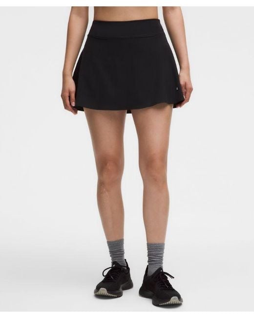lululemon athletica Black – Lightweight High-Rise Tennis Skirt Stitched Logo – – Size 4