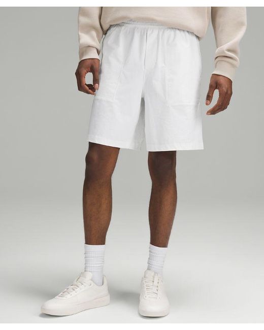 lululemon athletica White Bowline Shorts 8" Stretch Cotton Versatwill for men
