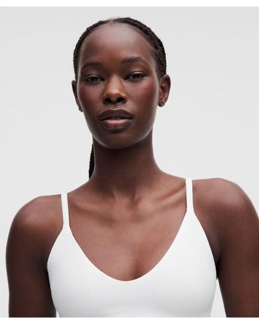 lululemon athletica White Focuser Scoop-Neck Bra Nulu