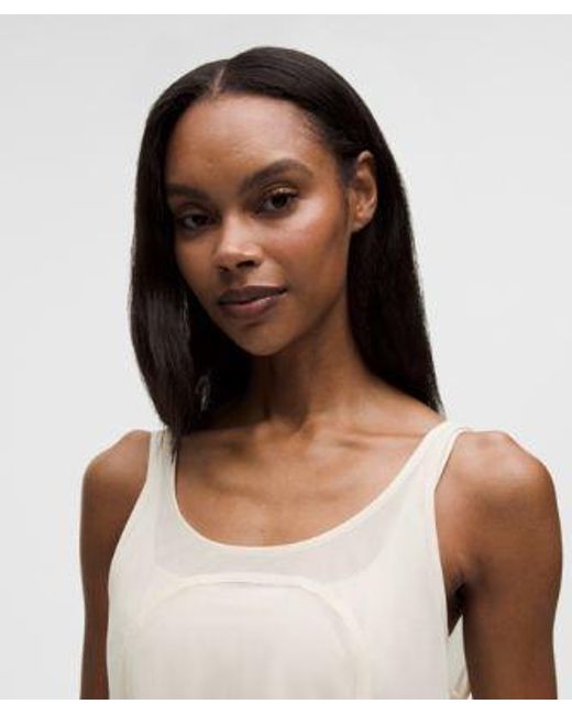 lululemon athletica White – Stretch Relaxed-Fit Tank Top – – Size Large