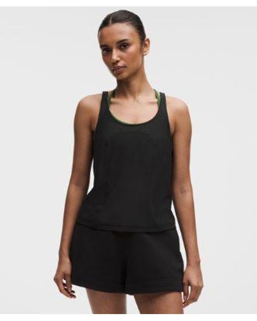 lululemon athletica Black – Stretch Relaxed-Fit Tank Top – – Size Large