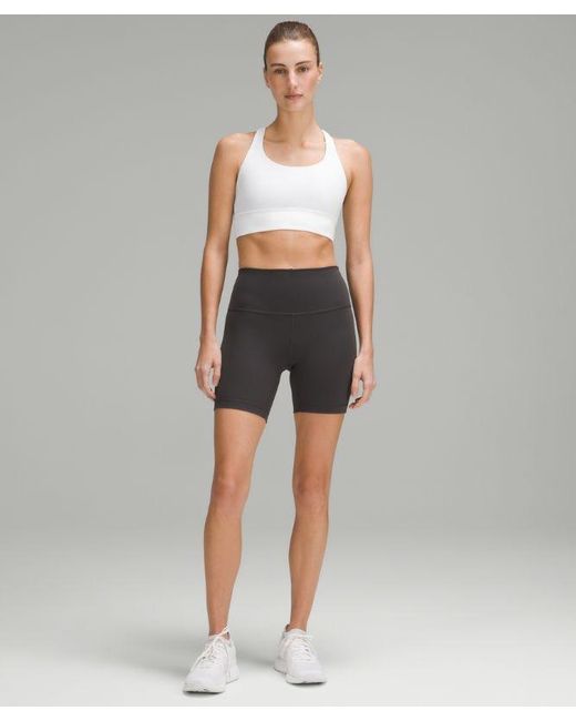 lululemon athletica Blue – Energy Longline Sports Bra Medium Support, B–D Cups – – Size 14