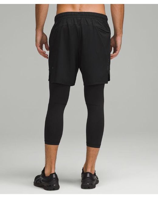 lululemon athletica Black License To Train 2-In-1 Tights 21" for men