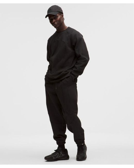 lululemon athletica Black – Cotton Fleece Oversized Crew Sweatshirt Slnsh Collection – – Size Large for men
