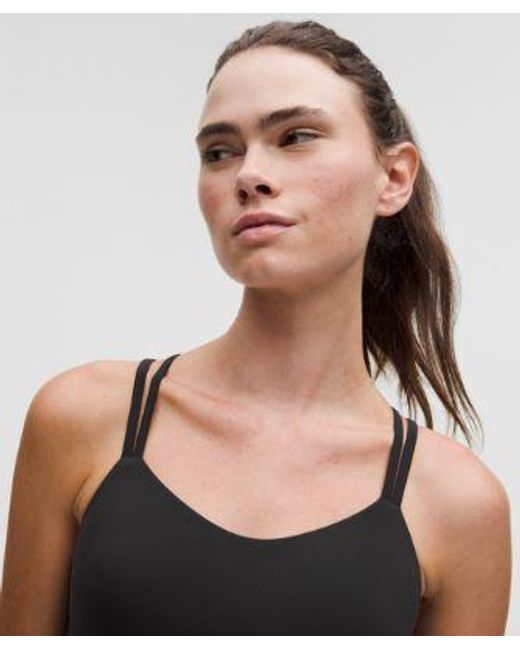 lululemon athletica Black Like A Cloud Longline Sports Bra Light Support