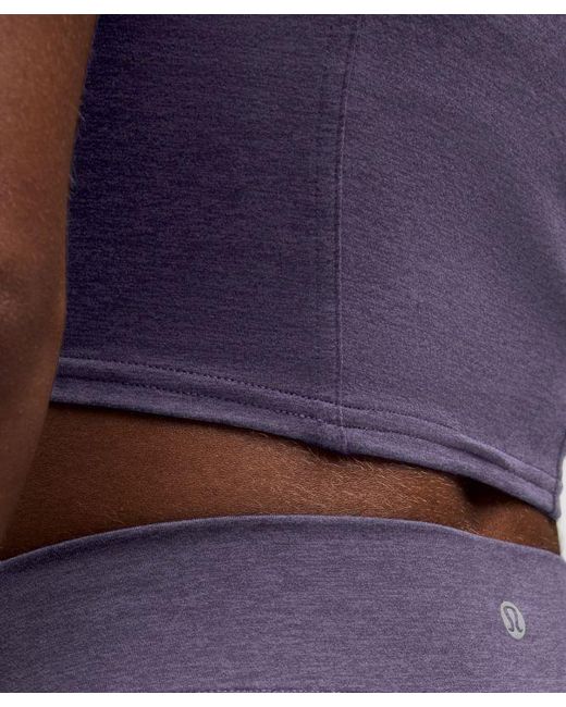 lululemon athletica Purple Softy Suedey Crewneck Cropped Tank Top