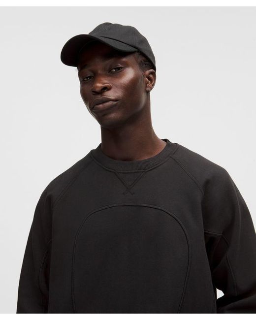 lululemon athletica Black – Cotton Fleece Oversized Crew Sweatshirt Slnsh Collection – – Size Large for men