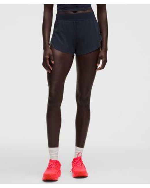 lululemon athletica Blue Fast And Free High-Rise Classic-Fit Split Short 3"