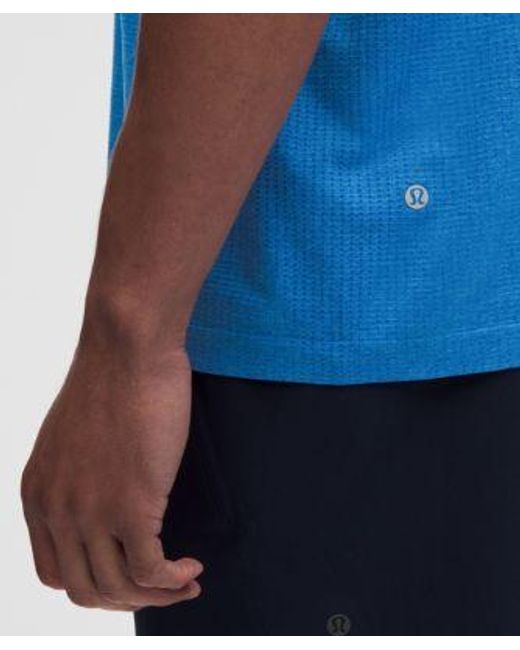lululemon athletica Blue Metal Vent Tech Relaxed-Fit Short-Sleeve Shirt for men