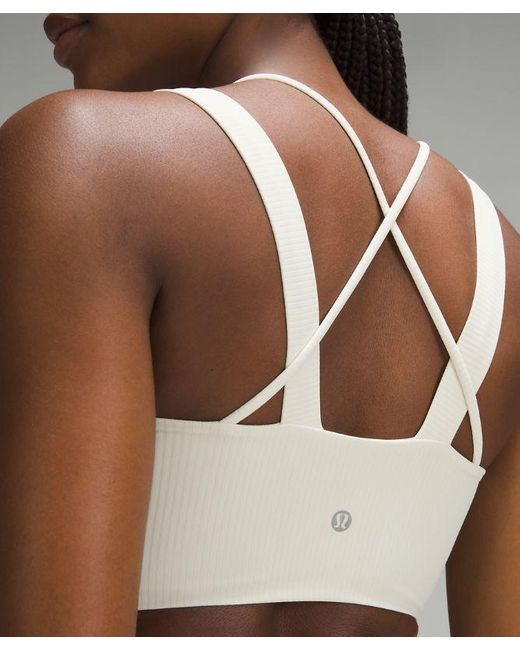lululemon athletica Natural Like A Cloud Longline Ribbed Bra Light Support, D/dd Cups