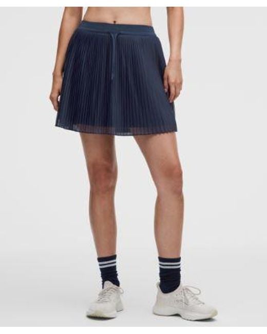 lululemon athletica Blue – Ace Advantage High-Rise Pleated Tennis Skirt Long – – Size Large