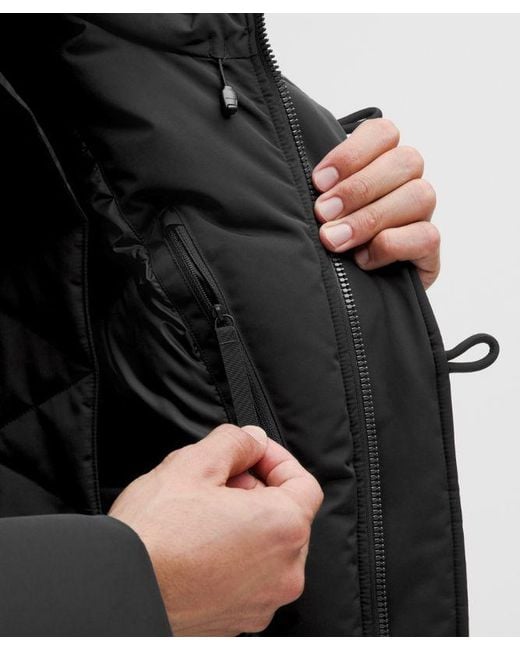 lululemon athletica Black Cold Weather 700-Down-Fill Parka for men
