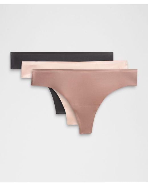 lululemon athletica Natural Invisiwear Mid-Rise Thong Underwear