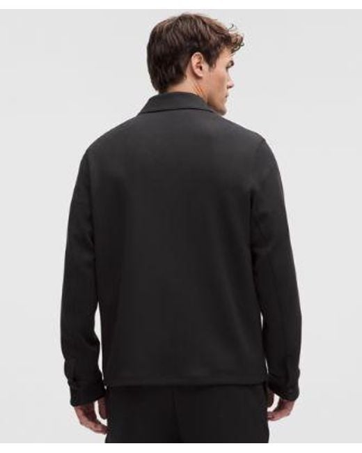 lululemon athletica Black – Smooth Spacer Collared Full Zip Hoodie – – Size Large for men
