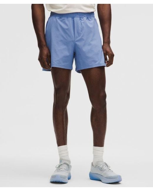 lululemon athletica Blue Pace Breaker Linerless Short 5" for men