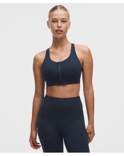 lululemon athletica White – Energy Zip-Front Sports Bra High-Support, B–G Cups – – Size 10