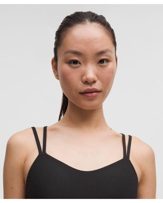 lululemon athletica Gray – Like A Cloud Ribbed Sports Bra Light Support, B/C Cup – – Size 14