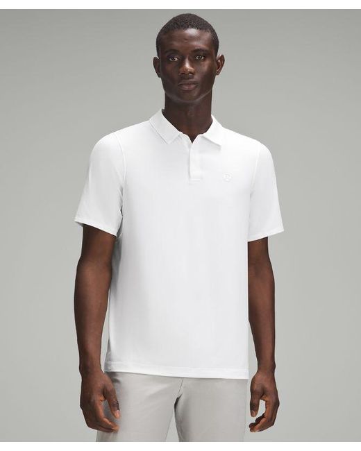 lululemon athletica White – Logo Sport Polo Short-Sleeve – – for men