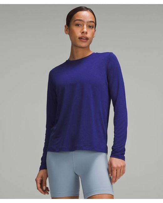lululemon athletica Blue Ultralight Hip-length Long-sleeve Shirt