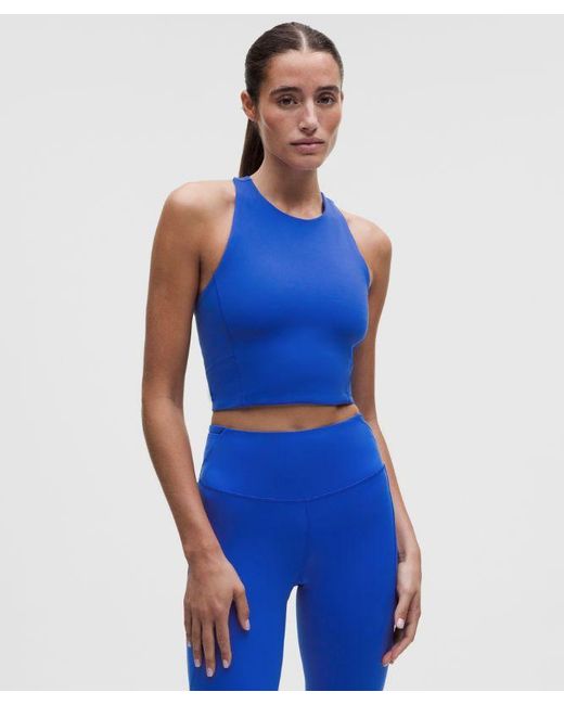 lululemon athletica Blue Swift Speed Cropped Tank Top