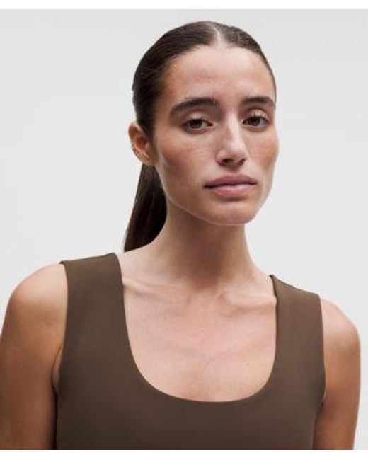 lululemon athletica Brown – Wunder Train Wide-Strap Tank Top Medium Support, B–D Cups – – Size 4