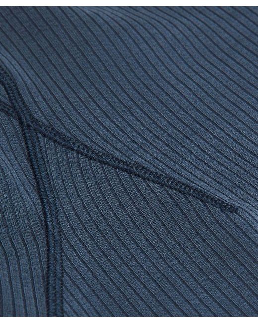 lululemon athletica Blue Ribbed Softstreme Slim-Fit Tank Dress