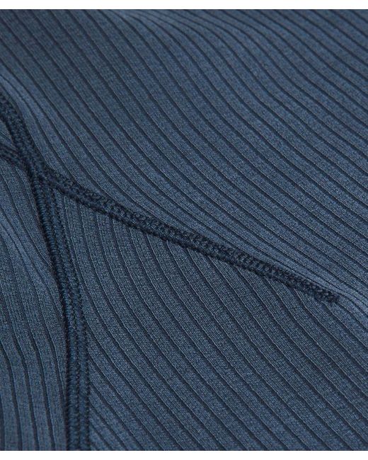 lululemon athletica Blue Ribbed Softstreme Slim-fit Tank Dress