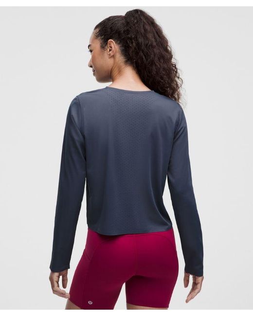 lululemon athletica Blue – Fast And Free Long-Sleeve Shirt – – Size Large