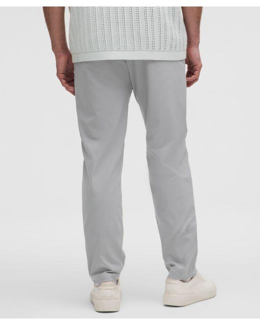 lululemon athletica Gray Abc Classic-fit Trousers 34"l Warpstreme - Color Silver/grey - Size 28 for men