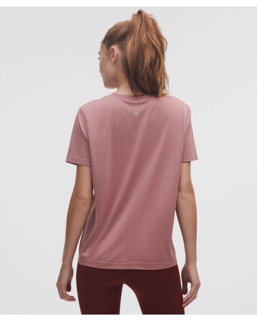 lululemon athletica Red Swiftly Relaxed Short-Sleeve Shirt