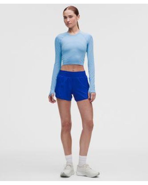 lululemon athletica Blue Swiftly Tech Cropped Long-Sleeve Shirt 2