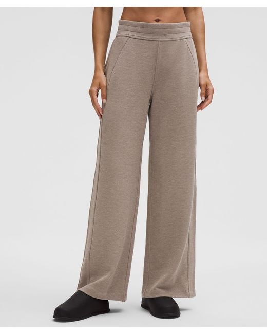 lululemon athletica Natural Scuba Mid-Rise Wide-Leg Pant