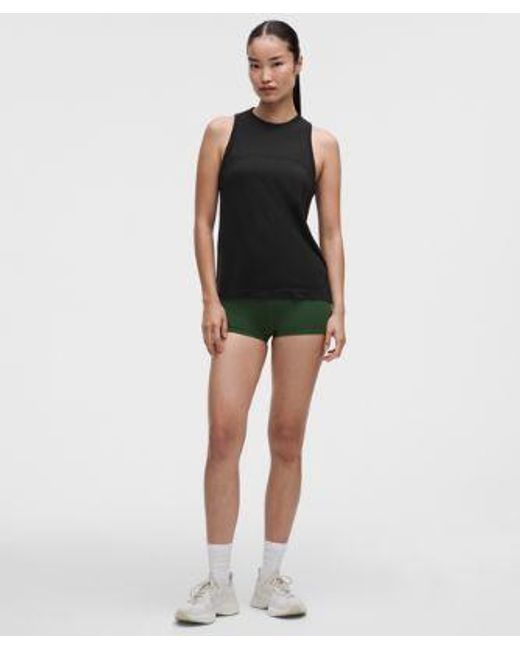 lululemon athletica Black – Swiftly Relaxed Tank Top Hip Length Logo – – Size 4